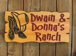 Wooden sign cottage sign cowboy boots